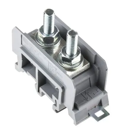 Produktfoto 1 von Entrelec SNA Anschlussklemmenblock DIN-Schiene 1 Grau, 25mm², 1kV ac Bolzen