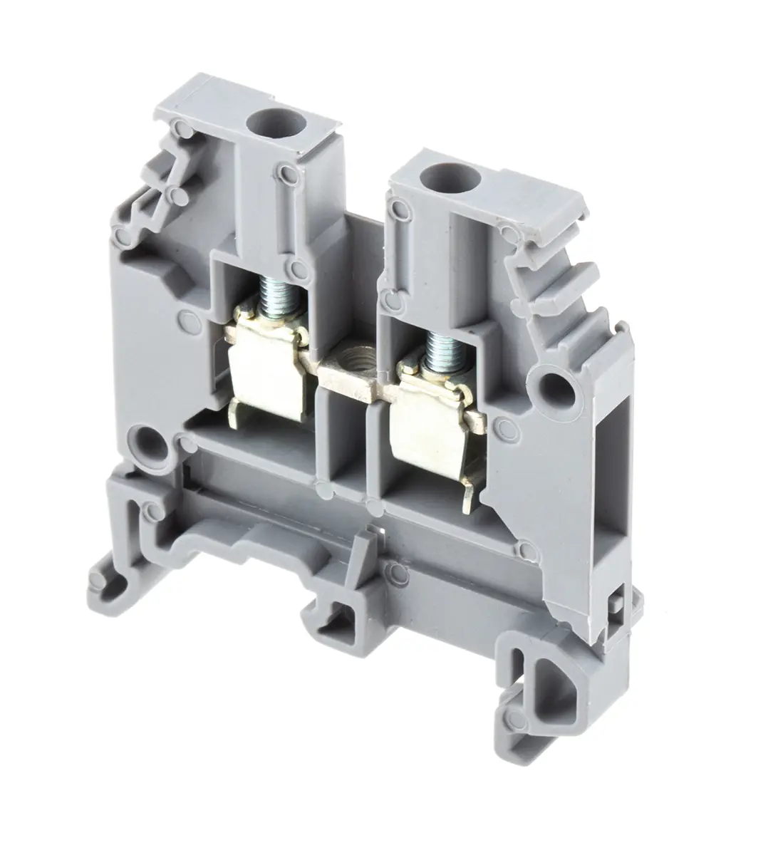 Produktfoto 1 von Entrelec SNA Anschlussklemmenblock DIN-Schiene 1 Grau, 4 mm², 800 V ac Schraubbefestigung