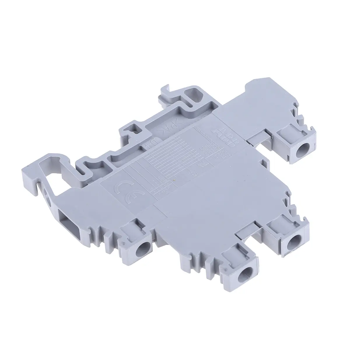 Produktfoto 1 von Entrelec SNA Anschlussklemmenblock DIN-Schiene 2 Grau, 4 mm², 800 V ac Schraubbefestigung