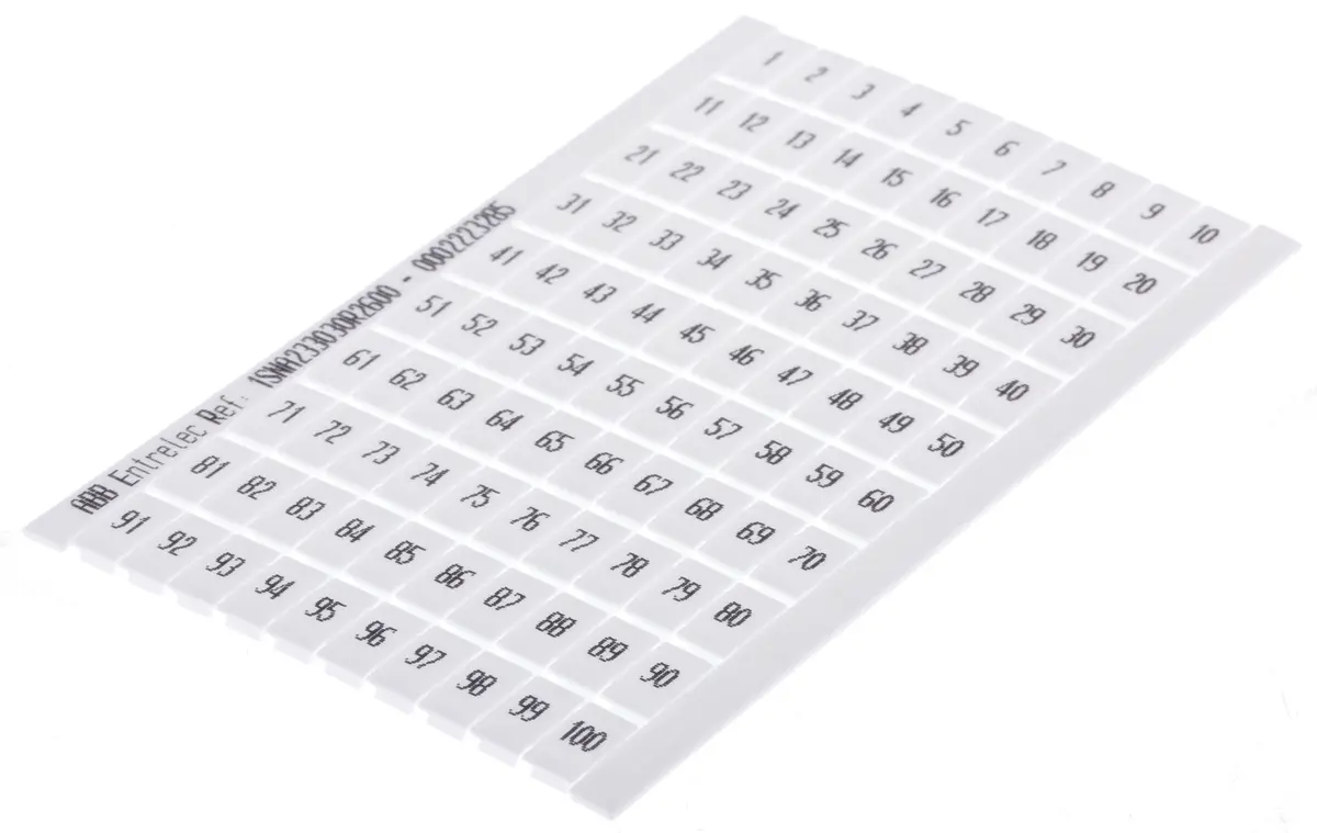 Produktfoto 1 von Entrelec RC Polyamid Markierungskarte für Anschlussklemmenblock