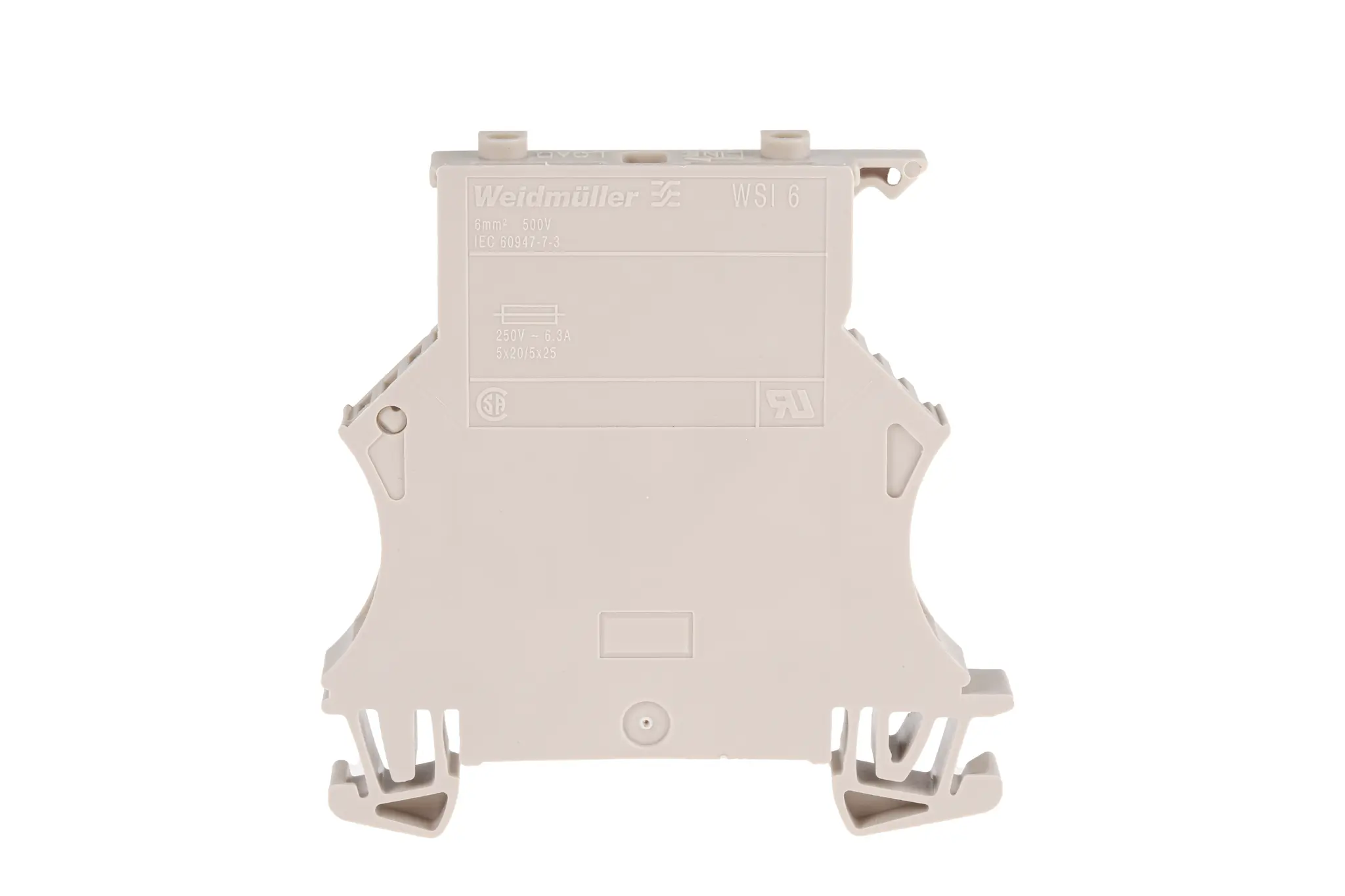 Produktfoto 1 von Weidmüller WSI Reihenklemme mit Sicherungshalter 1 Dunkelbeige, 6 mm², 500 V Schraubbefestigung Abgesichert
