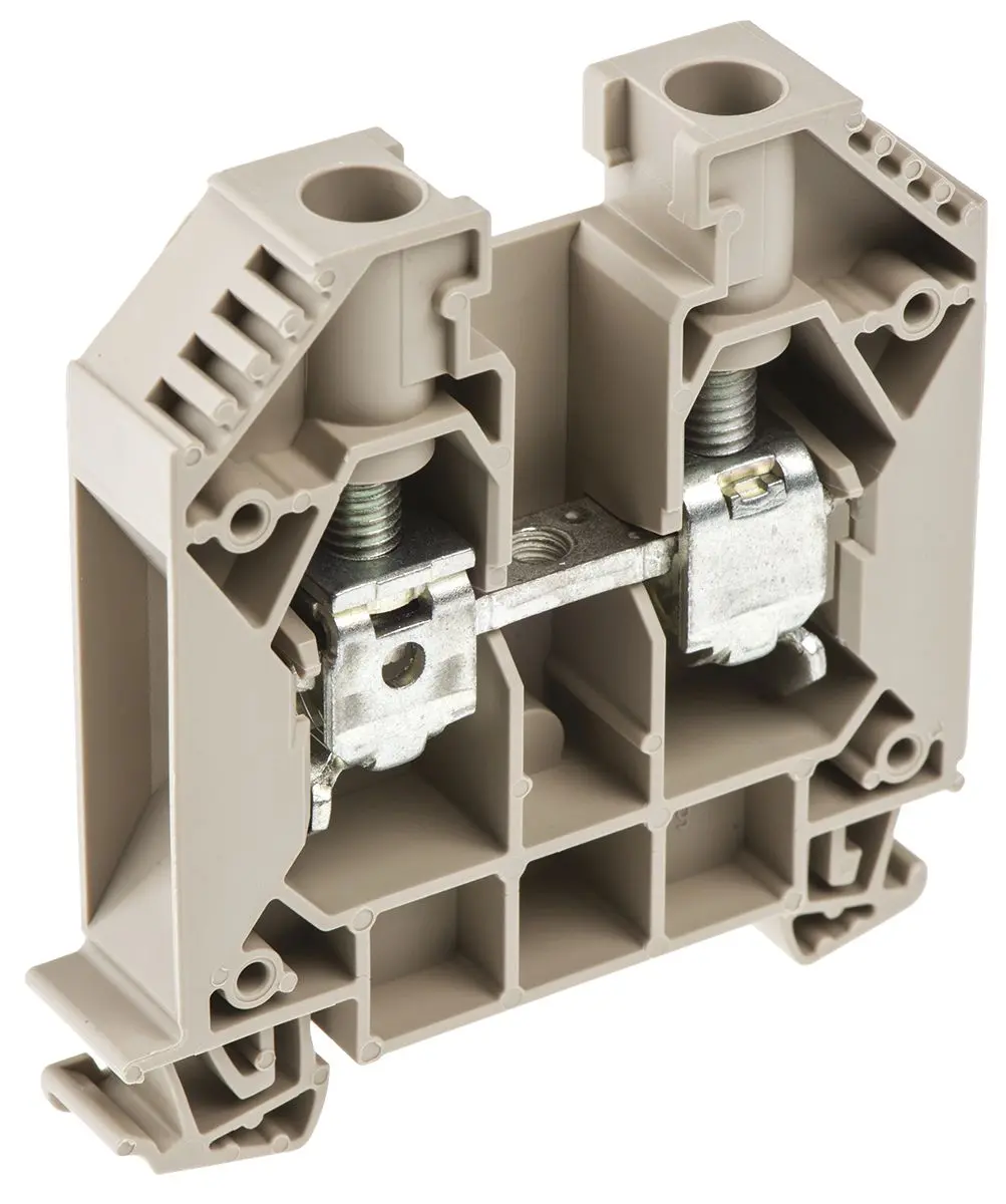 Produktfoto 1 von Weidmüller WDU Anschlussklemmenblock für Durchkontaktierung 1 Braun, 16 mm², 690 V Schraubbefestigung ATEX