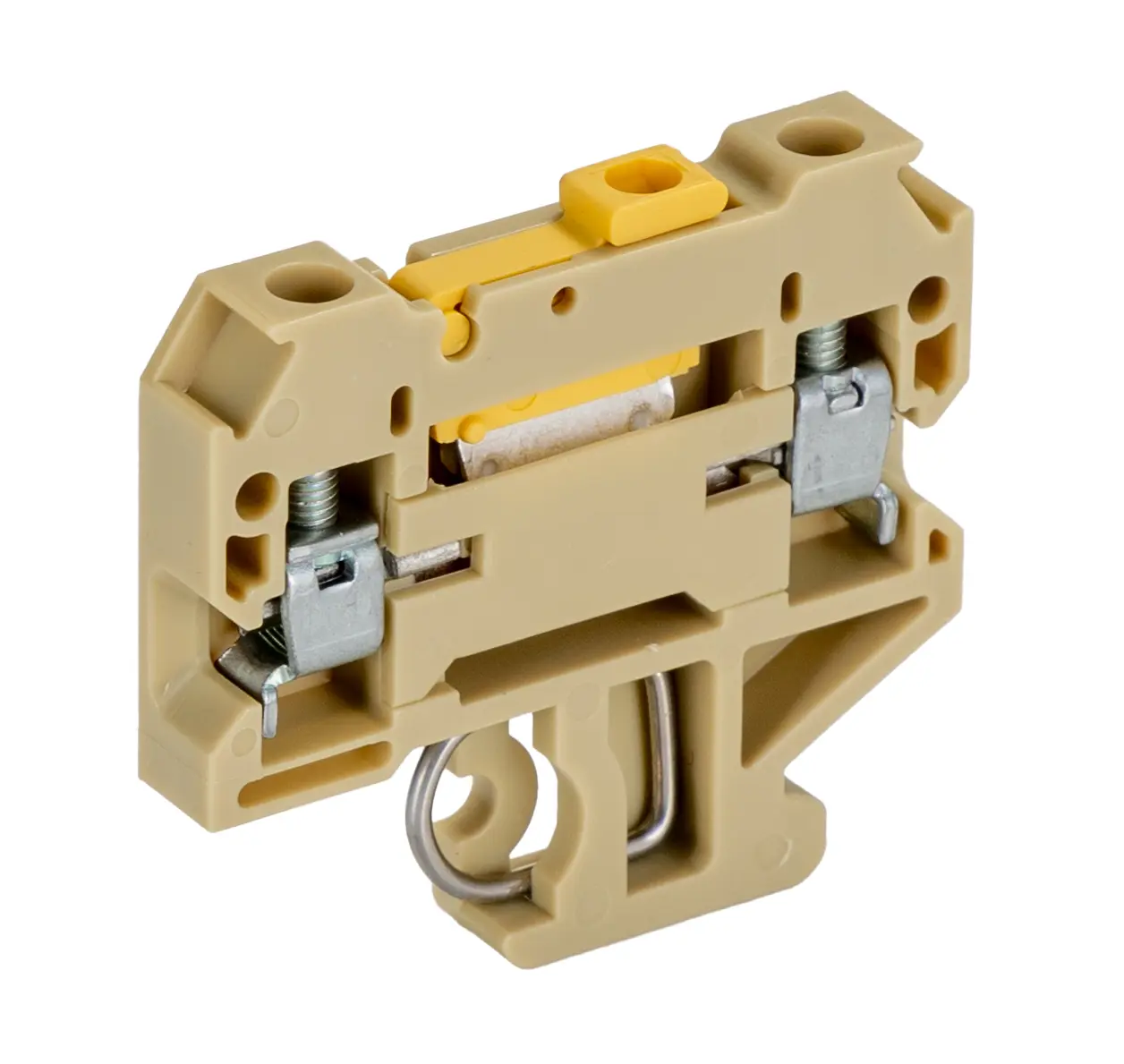 Produktfoto 1 von Weidmüller SAKR Prüftrennklemmenblock 1 Beige, Gelb, 4 mm², 400 V Schraubbefestigung