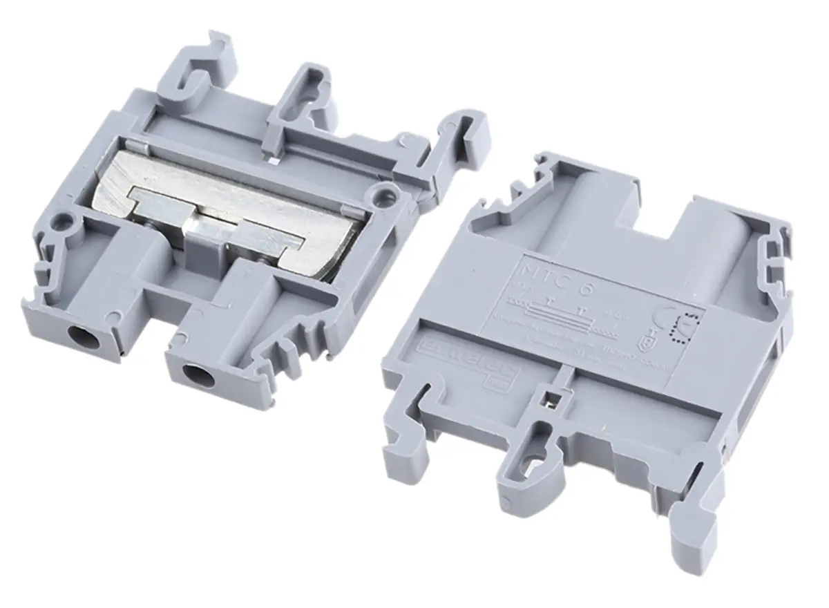 Entrelec SNA Anschlussklemmenblock DIN-Schiene 1 Grau, 4 mm², 500 V ac Schraubbefestigung