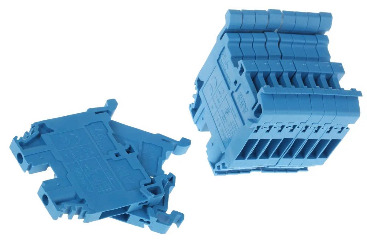 Produktfoto 1 von Entrelec SNA Anschlussklemmenblock für Durchkontaktierung 1 Blau, 2.5mm², 1000V ac Schraubbefestigung
