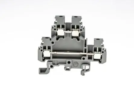 Produktfoto 1 von Entrelec SNA Anschlussklemmenblock DIN-Schiene 2 Grau, 2.5mm², 630V ac Schraubbefestigung