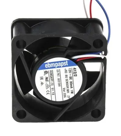 Produktfoto 1 von ebm-papst 400 Axiallüfter, Hülse, 12V dc / 1 W 70 mA, 6000 U/min, 10 m³/h 40 mm 40mm 20 mm