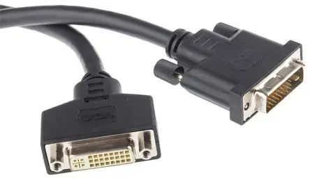 Produktfoto 1 von Van Damme DVI-Kabel A DVI-D Dual Link - Stecker B DVI - Buchse, 5 m Schwarz