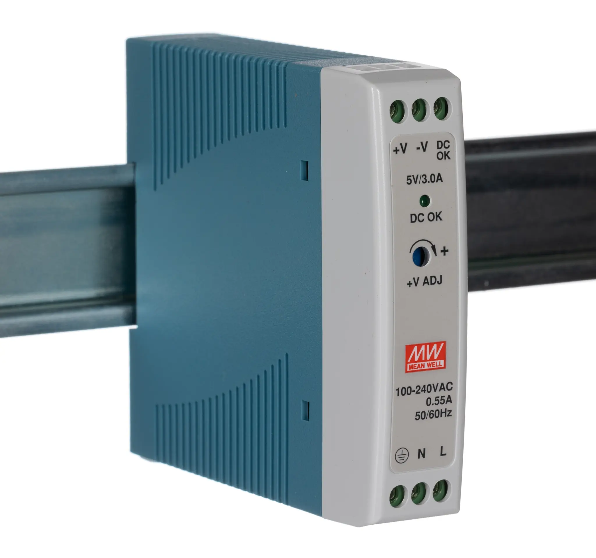 Produktfoto 1 von MEAN WELL MDR DIN-Schienen Netzteil Geschalteter Modus 264V ac AC / 3 A 5.5V dc DC 20 W