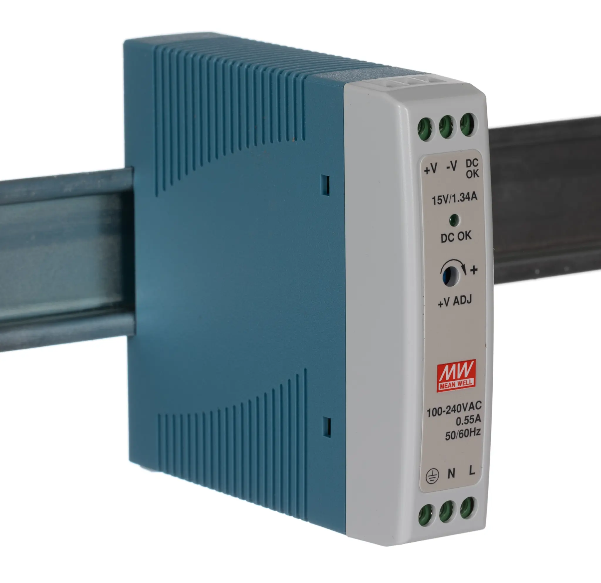 Produktfoto 1 von MEAN WELL MDR DIN-Schienen Netzteil Getaktet 15V dc / 1.34A 20W 85 → 264V ac