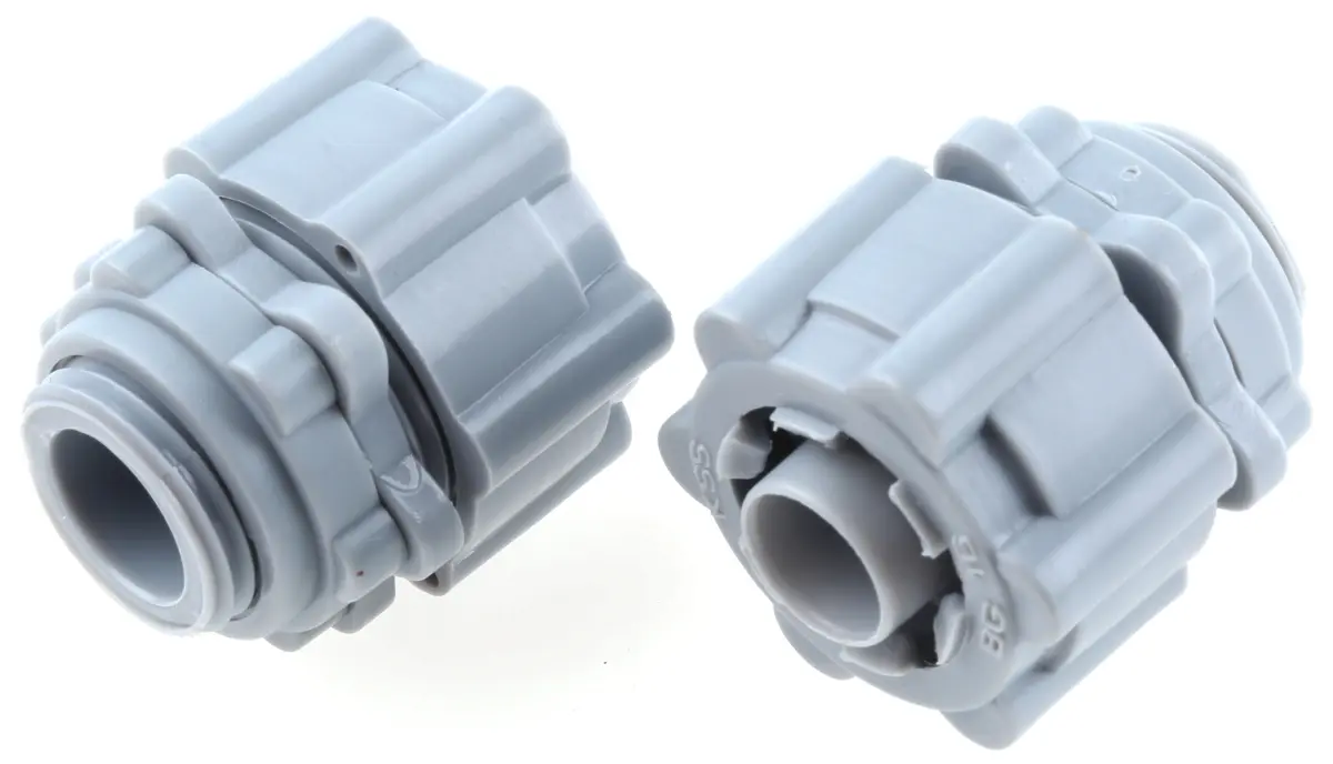 Produktfoto 1 von RS PRO BGR Nylon 6.6 Kabelrohr Befestigung Kabelrohr M16 16 mm Grau Grau-Finish IP55