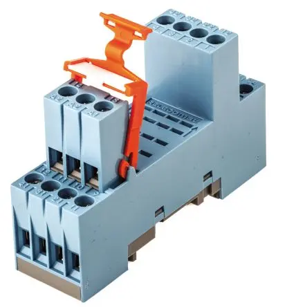 Produktfoto 1 von Releco Relaissockel zur Verwendung mit Serie QRC, 4-polig MRC, 14 -Kontakt, DIN-Hutschiene, 250V ac