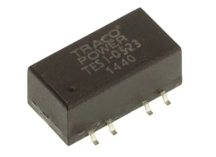 Produktfoto 1 von TRACOPOWER TES 1 DC/DC Konverter, 15V OUT 33 mA Oberfläche 5.5V 1.5 kV 1 W -40 °C 90 °C