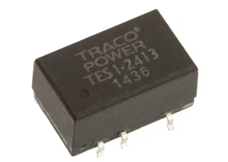 Produktfoto 1 von TRACOPOWER TES 1 DC/DC Konverter, 15V dc OUT 67 mA Oberfläche 26.4V dc 1.5 kV dc 1 W -40 °C 90 °C