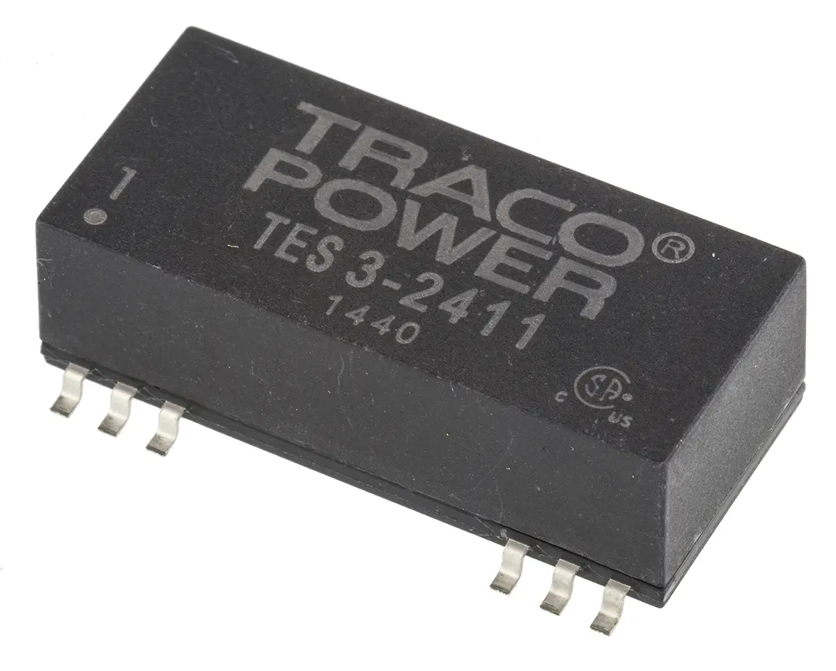 TRACOPOWER TES 3 DC/DC-Wandler 3W 24 V dc IN, 5V dc OUT / 600mA Oberflächenmontage 1.5kV dc isoliert