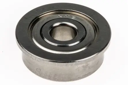 Produktfoto 1 von NMB 1-reihig Kugellager mit Flansch, Innen-Ø 4 mm / Außen-Ø 13 mm Außen-ø , Breite 5 mm 15 mm