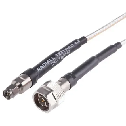 Produktfoto 1 von Radiall Test Pro Koaxialkabel Stecker, 50 Ω Stecker, 1.2 m, SMA / Typ N, Grün