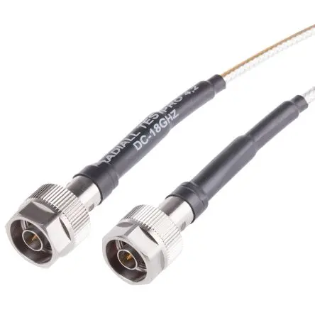 Produktfoto 1 von Radiall Test Pro Koaxialkabel Stecker, 50 Ω Stecker, 1.2 m, Typ N / Typ N, Grün