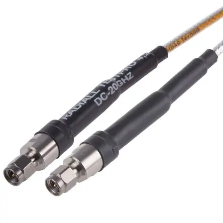 Produktfoto 1 von Radiall Test Pro Koaxialkabel Stecker, 50 Ω Stecker, 910 mm, SMA / SMA, Grün