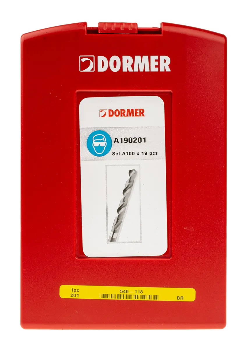 Produktfoto 1 von Dormer HSS Drehung Satz 1 mm → 10 mm, 19-teilig für Mehrmaterial