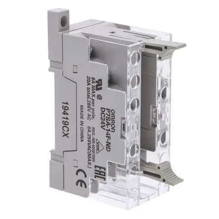 Produktfoto 1 von Omron Relaissockel zur Verwendung mit Serie G7SA P7SA, 14 -Kontakt, DIN-Hutschiene, 24V dc