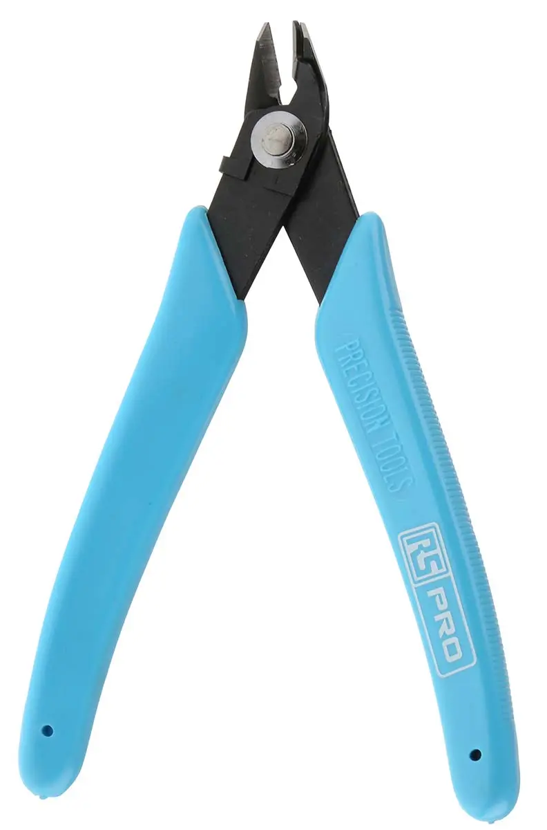 Produktfoto 1 von RS PRO Winkel Kabelschneider Schließer (NO) 130mm / Backen 10mm, Schneidleistung 0.8 mm