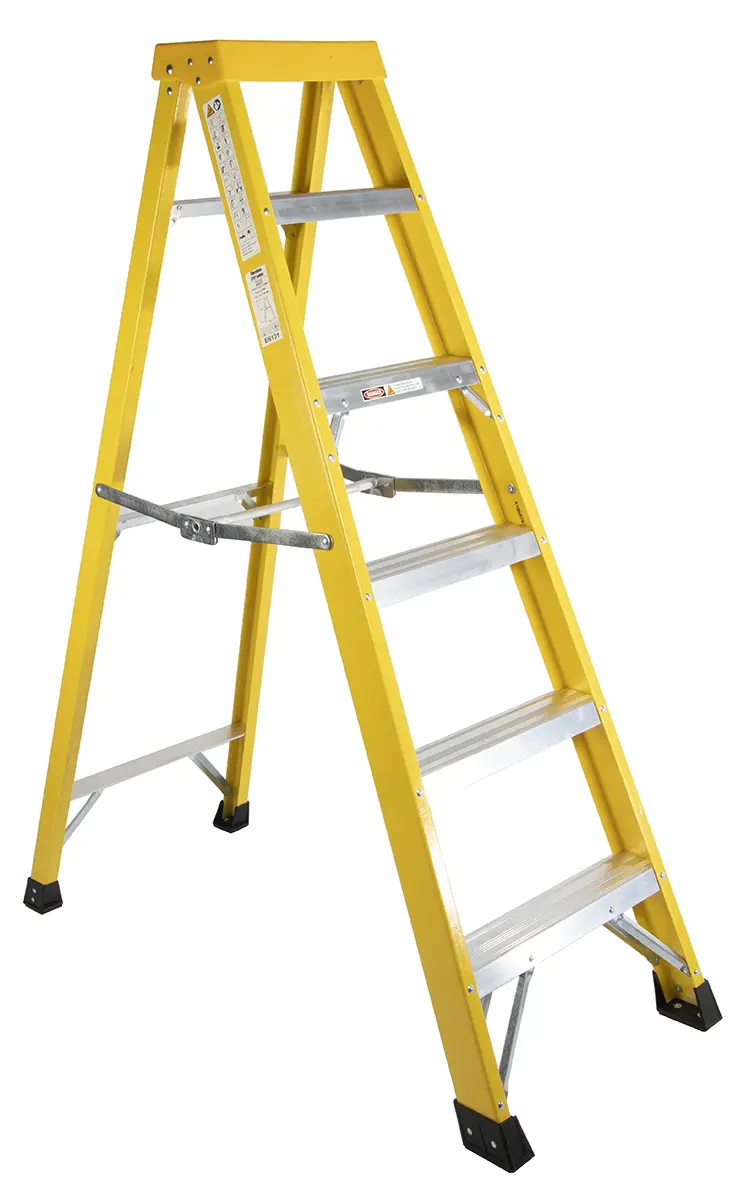 Produktfoto 1 von RS PRO Leiter 150-Stufen Fiberglas,  Höhe 1.6m, 8.1 kg