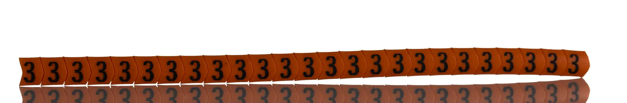 HellermannTyton Helagrip Kabelmarkierung Aufschiebbar, Beschriftung: 3, Schwarz Orange, Ø 2 mm - 5 mm, 3.5 mm x 4.3 mm