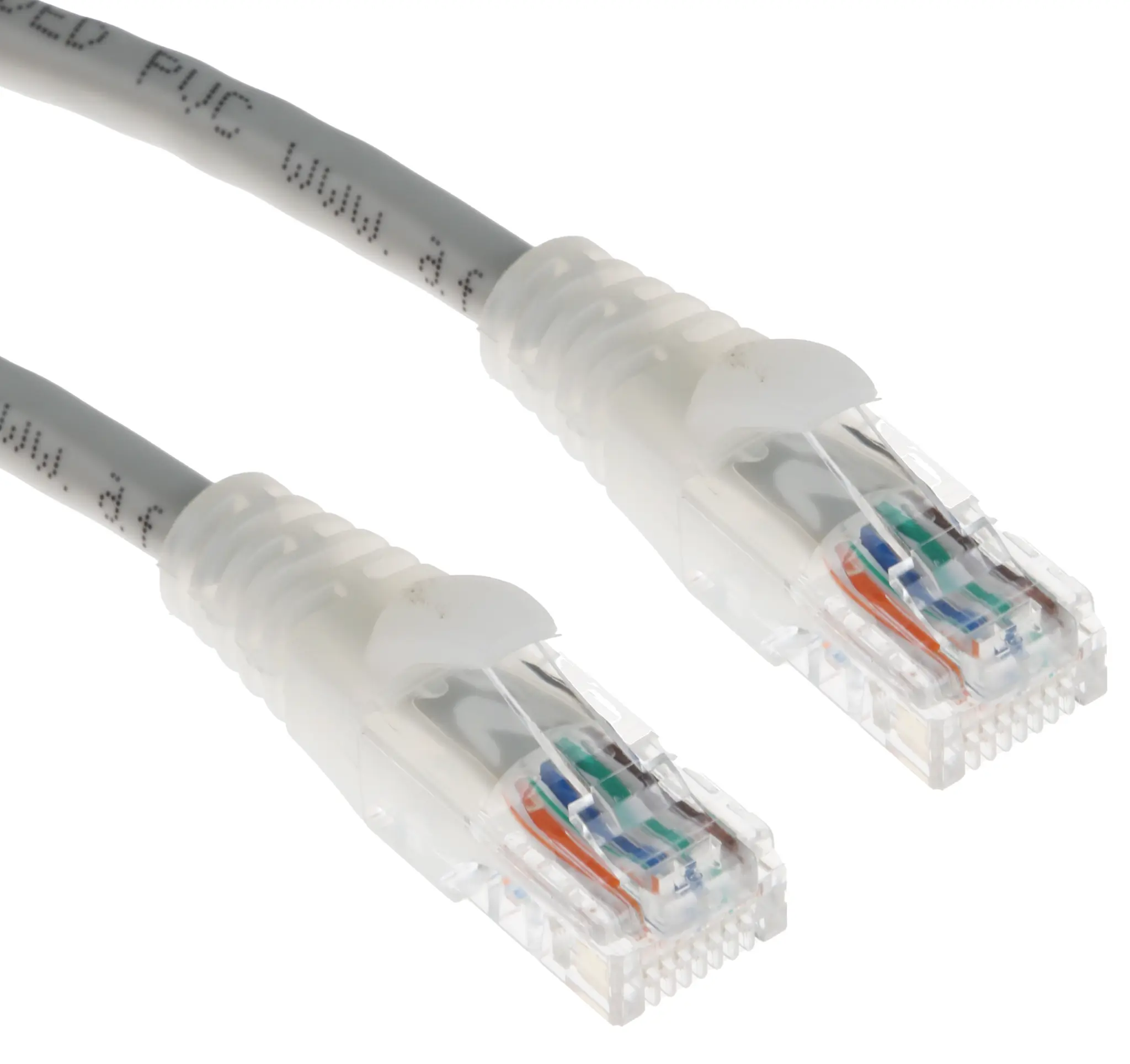 Produktfoto 1 von RS PRO Cat5e Ethernet-Kabel, 5 m, Grau U/UTP Stecker, A RJ45 Stecker, B RJ45, Polyvinylchlorid