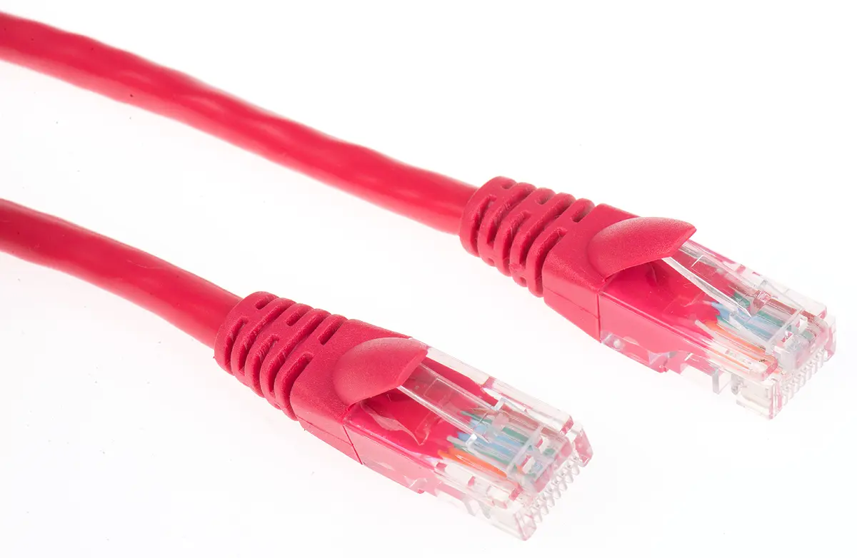 Produktfoto 1 von RS PRO Cat5e Ethernet-Kabel, 10 m, Rot U/UTP Stecker, A RJ45 Stecker, B RJ45, Polyvinylchlorid