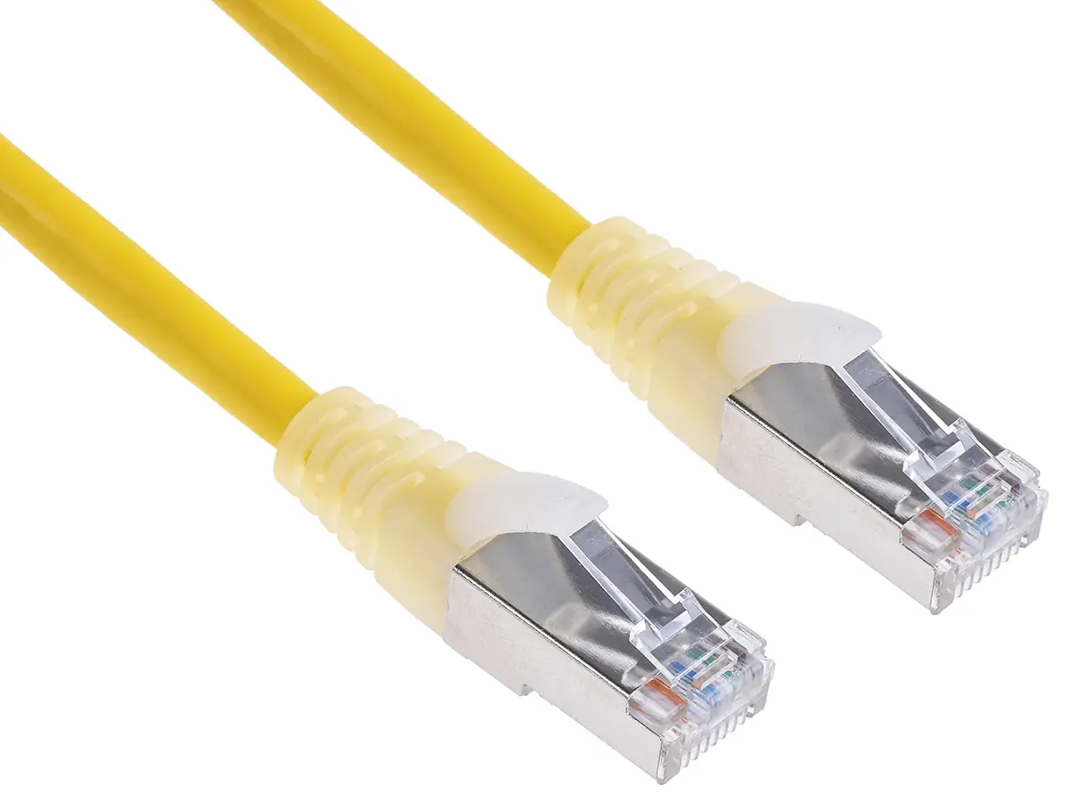 Produktfoto 1 von RS PRO Cat5e Ethernet-Kabel, 10 m, Gelb F/UTP Stecker, A RJ45 Stecker, B RJ45, Polyvinylchlorid