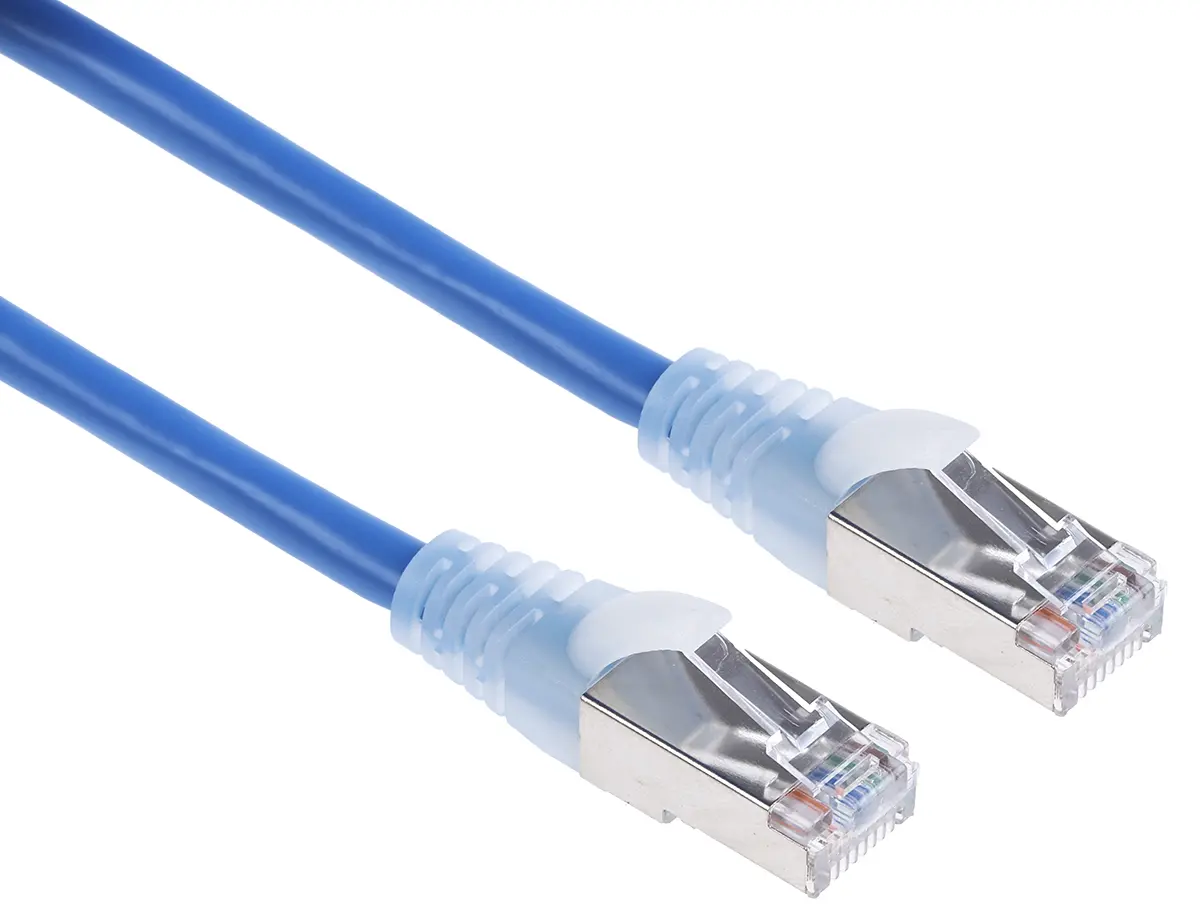 Produktfoto 1 von RS PRO Cat5e Ethernet-Kabel, 10 m, Blau F/UTP Stecker, A RJ45 Stecker, B RJ45, Polyvinylchlorid