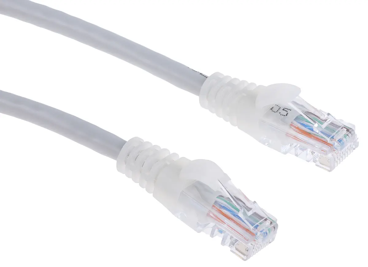 Produktfoto 1 von RS PRO Cat5e Ethernet-Kabel, 10 m, Grau U/UTP Stecker, A RJ45 Stecker, B RJ45, Polyvinylchlorid