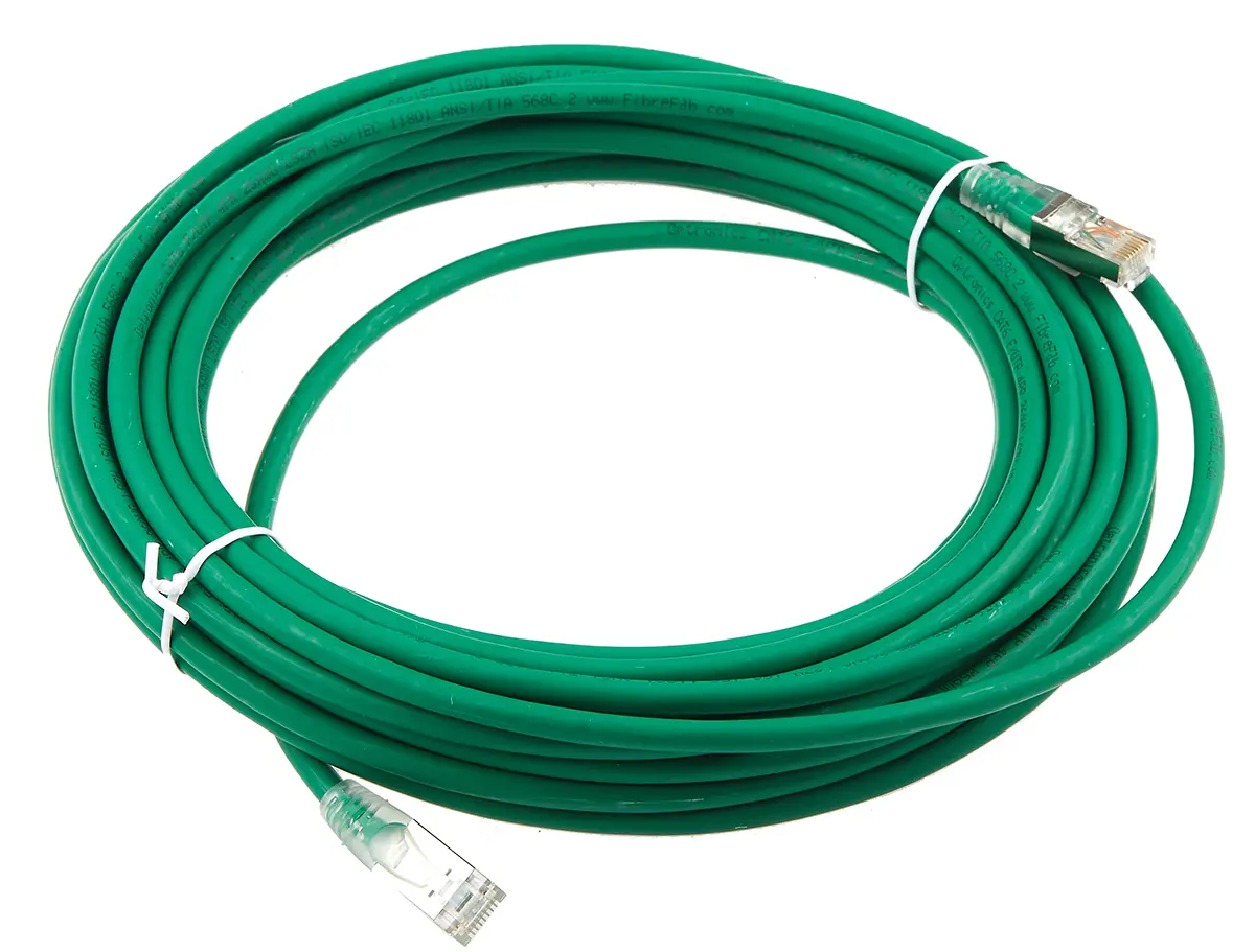 Produktfoto 1 von RS PRO Kat. 6 Ethernet-Kabel, 10 m, Grün F/UTP Stecker, A RJ45 Stecker, B RJ45, Raucharm halogenfrei
