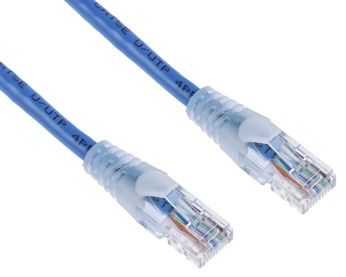 Produktfoto 1 von RS PRO Cat5e Ethernet-Kabel, 10 m, Blau U/UTP Stecker, A RJ45 Stecker, B RJ45, Polyvinylchlorid