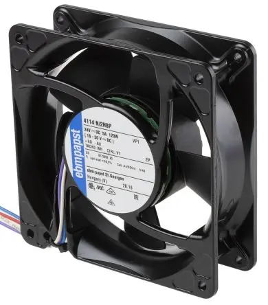 Produktfoto 1 von ebm-papst 4100 NH8 - S-Force Axiallüfter, Kugel, 24V dc / 120 W, 11000 U/min, 570 m³/h IP20 119 mm 119mm 38 mm