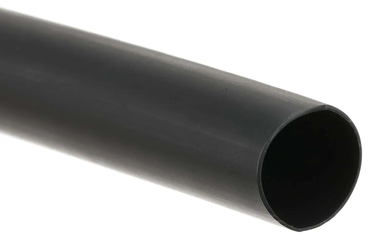 Produktfoto 1 von RS PRO Wärmeschrumpfschlauch, Polyolefin Schwarz, Ø 19.1 mm Schrumpfrate 3:1, Länge 1.2m