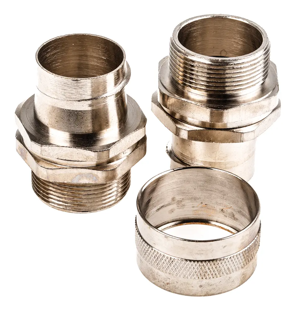 Produktfoto 1 von Adaptaflex SP Messing Kabelrohr Befestigung M32 32 mm Silber Nickel-Finish IP54