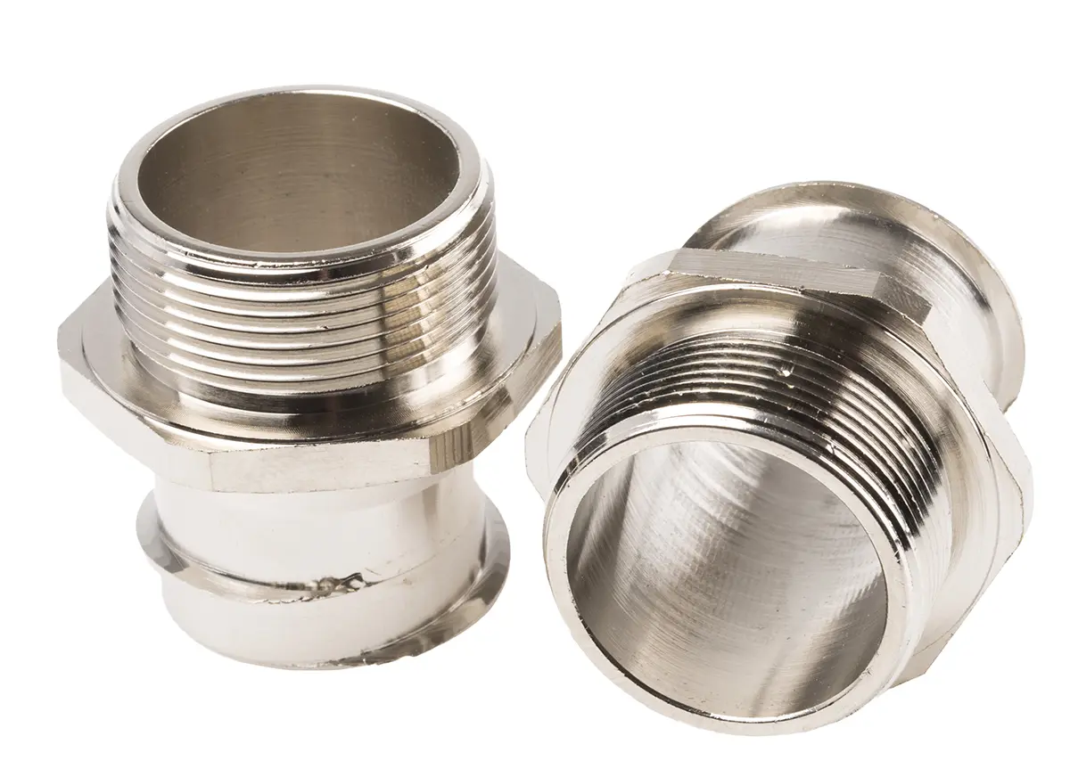 Produktfoto 1 von Adaptaflex SP Messing Kabelrohr Befestigung M32 32 mm Silber Nickel-Finish IP54