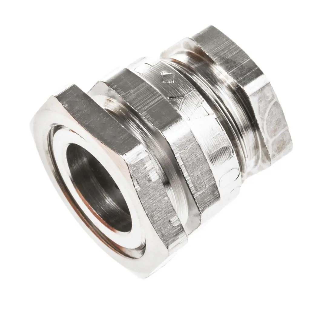 Produktfoto 1 von SIB PE Boulay Kabelverschraubung, PG9 Messing Metallisch 6.5 mm/ 8.5 mm, IP65