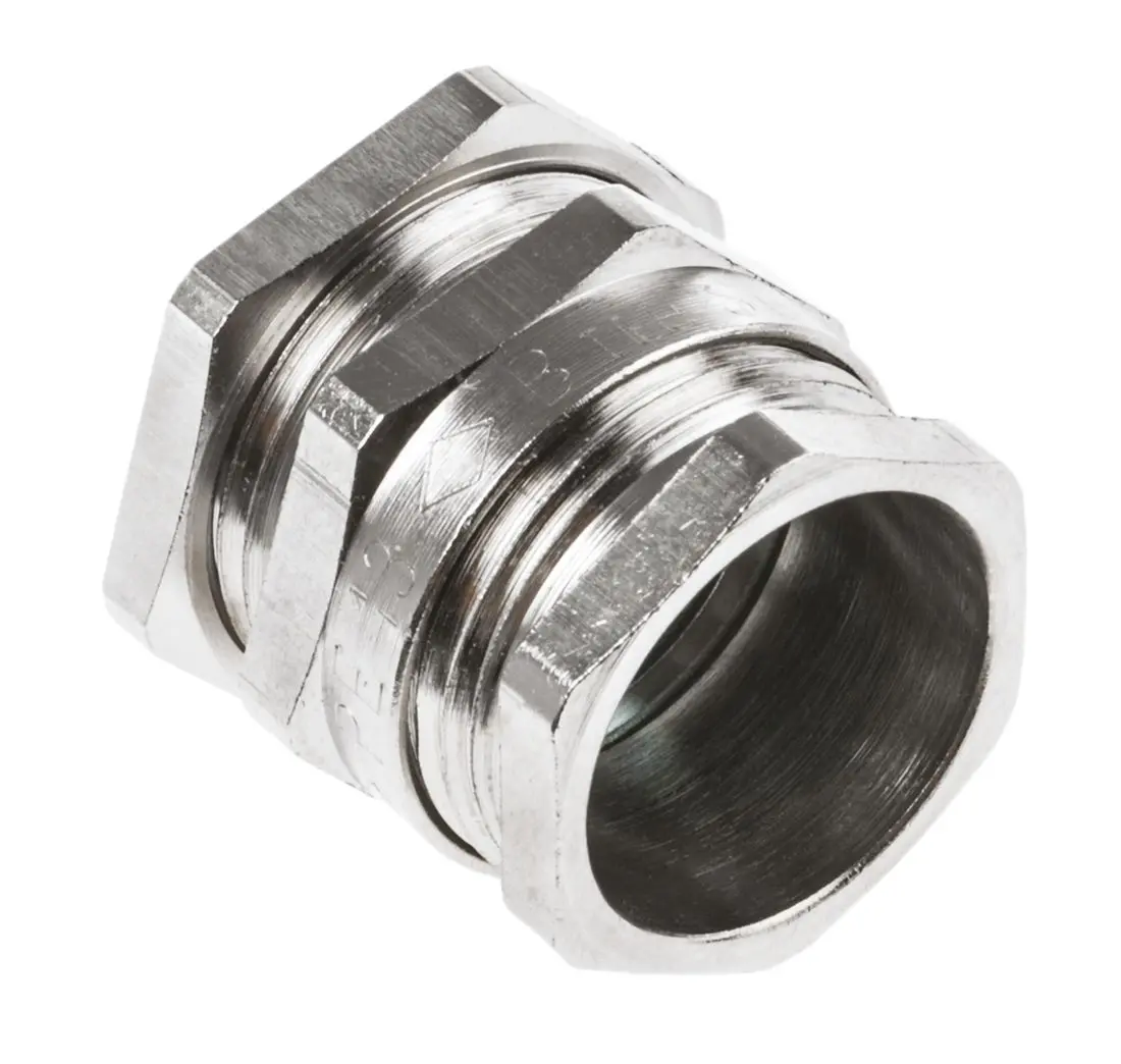 Produktfoto 1 von SIB PE Boulay Kabelverschraubung, PG13 Messing Metallisch 9.5 mm/ 12 mm, IP65