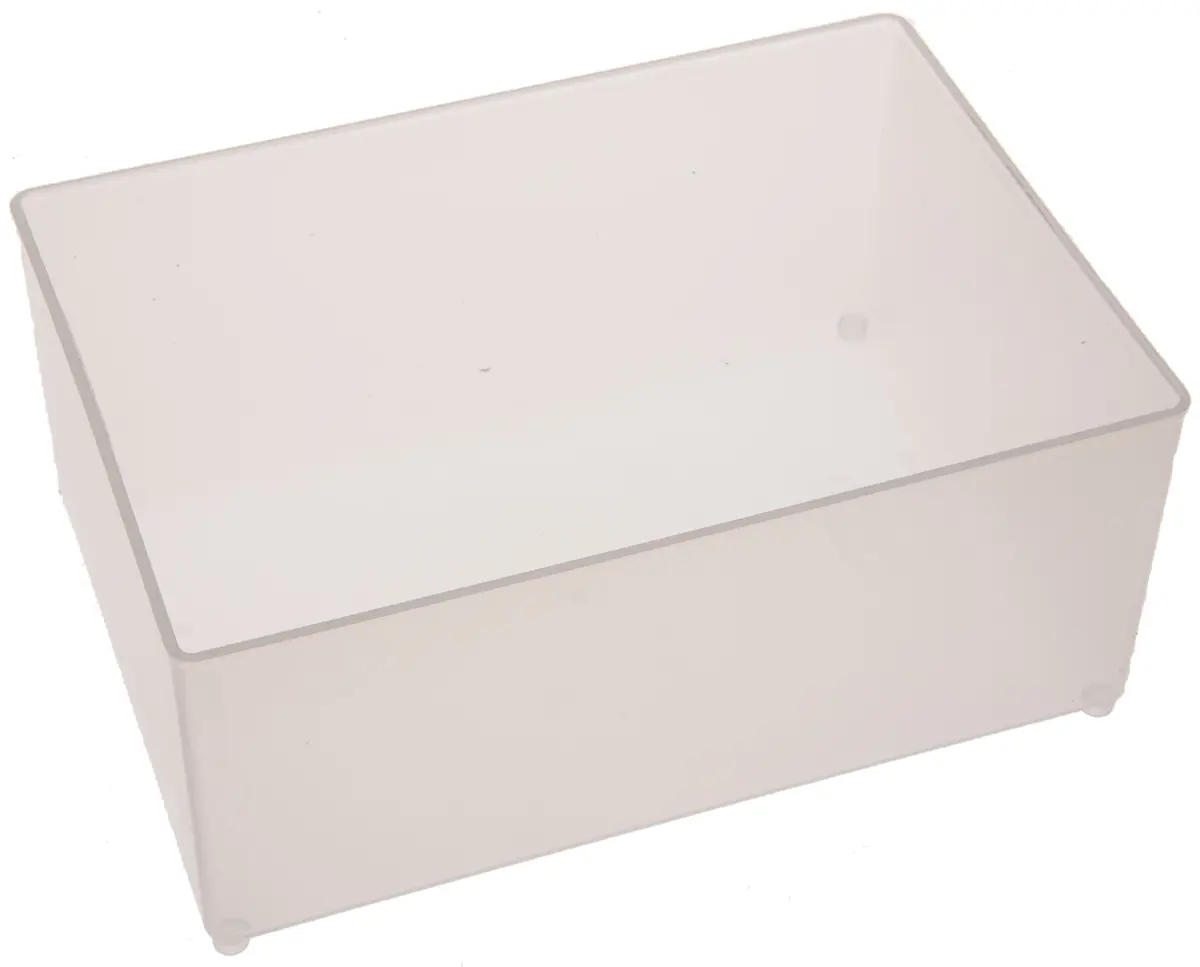 Produktfoto 1 von Raaco Kleinteilebox, Polypropylen Klar, 1 Fächer, 69 mm x 109 mm x 157 mm