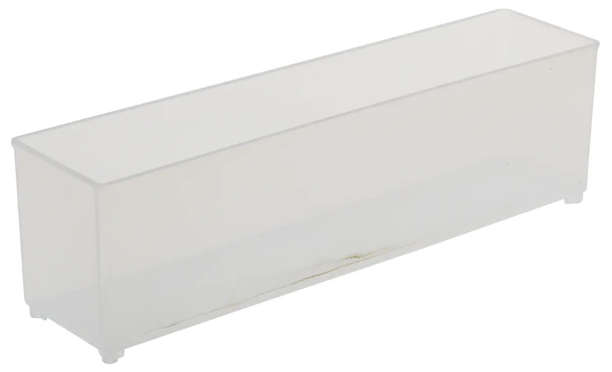 Produktfoto 1 von Raaco Kleinteilebox, Polypropylen Klar, 1 Fächer, 47 mm x 39 mm x 163 mm