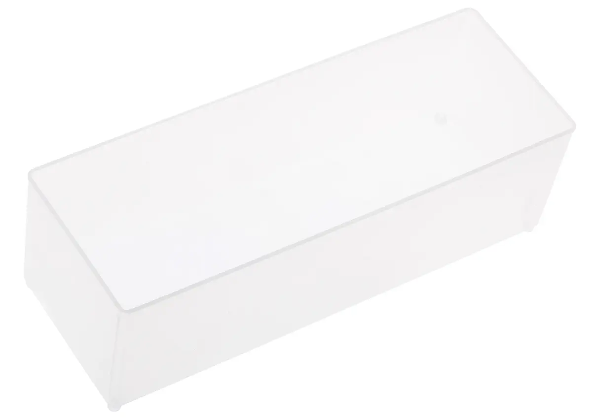Produktfoto 1 von Raaco Kleinteilebox, Polypropylen Klar, 69 mm x 79 mm x 218 mm