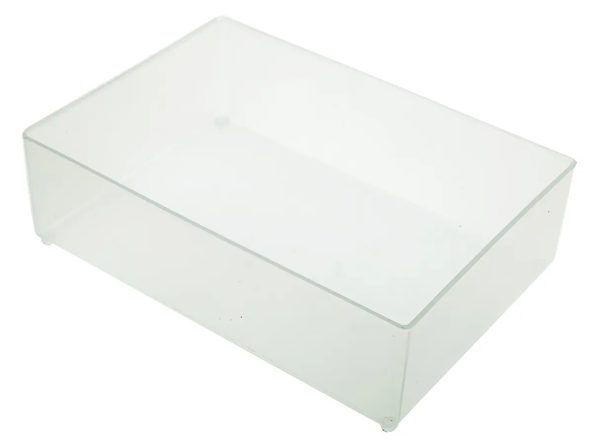 Produktfoto 1 von Raaco Kleinteilebox, Polypropylen Klar, 12 Fächer, 47 mm x 109 mm x 157 mm