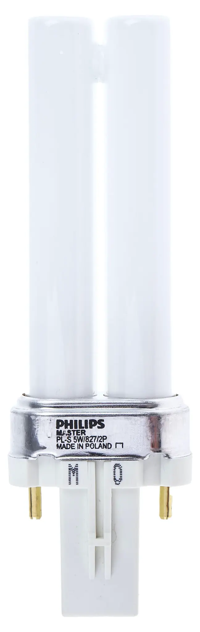 Produktfoto 1 von Philips Lighting PL-S 2-Rohr-Technik Energiesparlampe, Warmweiß L. 105 mm, Sockel G23 827 2700 k 82 % Ø 28 mm Ø 28 mm