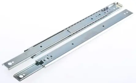 Produktfoto 1 von Accuride Teleskopschiene, Stahl, 2 UHE, DZ0204, 60kg max., 9.5mm breit, 35.3 mm hoch, 605 mm tief
