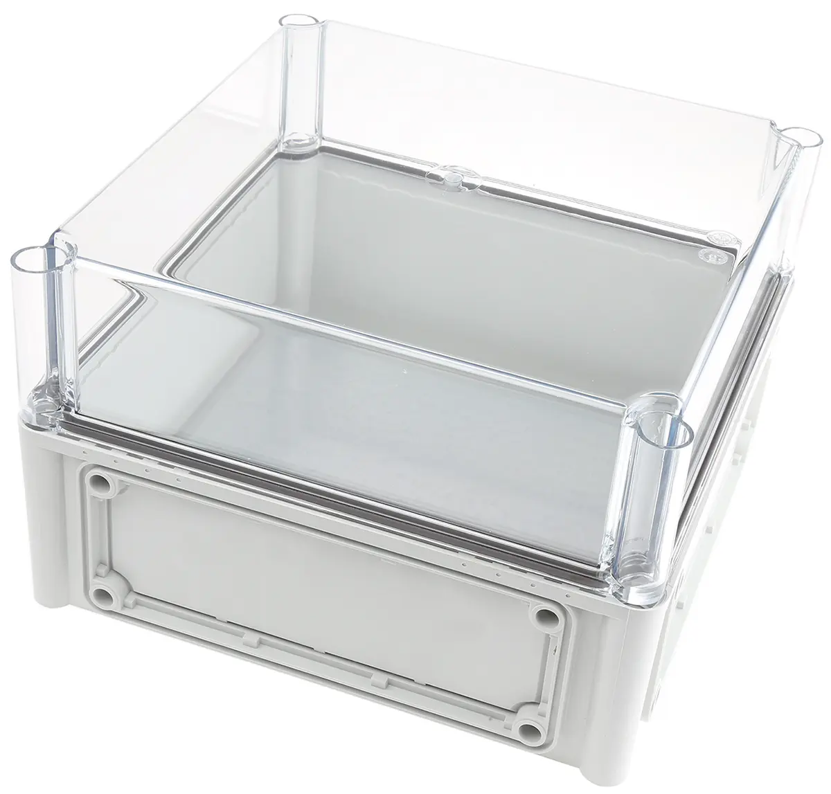 Produktfoto 1 von Fibox EK; Gehäuse; Polycarbonat; Grau Geflanscht; IK08 IP66, IP40 Breite 280 mm Höhe 180 mm Länge 280 mm