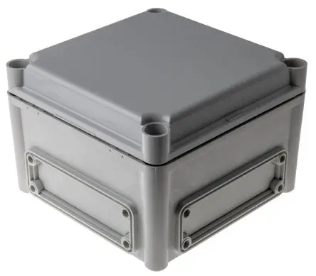 Produktfoto 1 von Fibox EK; Gehäuse; Polycarbonat; Grau Geflanscht; IK08 IP66, IP67 Breite 190 mm Höhe 130 mm Länge 190 mm