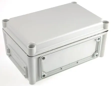 Produktfoto 1 von Fibox EK; Gehäuse; Polycarbonat; Grau Geflanscht; IK08 IP66, IP67 Breite 190 mm Höhe 130 mm Länge 280 mm